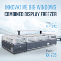 commercial open top Glass display chiller island freezer